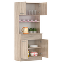 Négyajtós szekrény, sonoma tölgy, DOMIS NEW