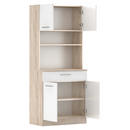 Négyajtós szekrény, sonoma tölgy/fehér, DOMIS NEW