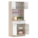 Négyajtós szekrény, sonoma tölgy/fehér, DOMIS NEW