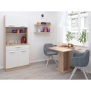 Négyajtós szekrény, sonoma tölgy/fehér, DOMIS NEW