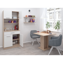 Négyajtós szekrény, sonoma tölgy/fehér, DOMIS NEW