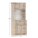 Négyajtós szekrény, sonoma tölgy, DOMIS NEW