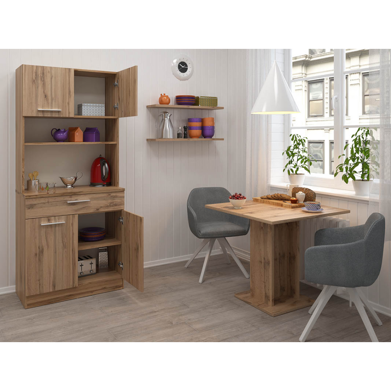 Négyajtós szekrény, wotan tölgy, DOMIS NEW