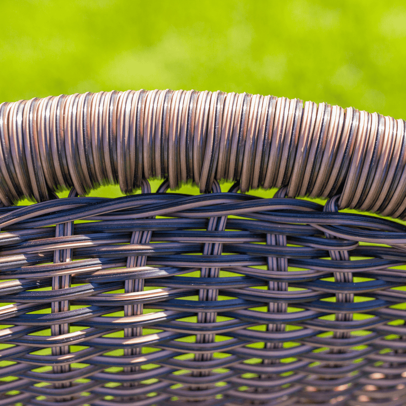 Egymásba rakható szék, barna/fekete fém, DOREN