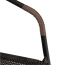 Egymásba rakható szék, barna/fekete fém, DOREN