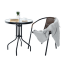 Egymásba rakható szék, barna/fekete fém, DOREN