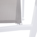 Kerti rakásolható szék, fehér acél/világosszürke, DORIO