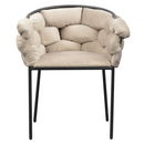 Étkezőszék, szürkésbarna Taupe Velvet szövet/fekete, DOROTA