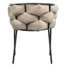 Étkezőszék, szürkésbarna Taupe Velvet szövet/fekete, DOROTA