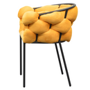 Étkezőszék, sárga Velvet szövet/fekete, DOROTA