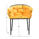 Étkezőszék, sárga Velvet szövet/fekete, DOROTA