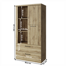 Nyitott polcos szekrény 1D2S, navarra tölgy, DORSI