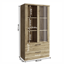 Alacsony vitrin 1W2S, navarra tölgy, DORSI