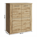 Komód 2D, navarra tölgy, DORSI