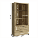 Alacsony polcos szekrény 2S, navarra tölgy, DORSI