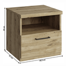 Éjjeliszekrény 1S, navarra tölgy, DORSI