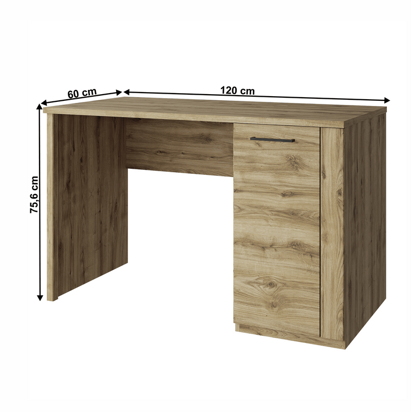 Számítógépasztal 1D/120, navarra tölgy, DORSI