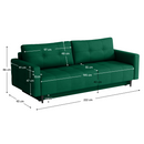 Kihúzható kanapé, zöld, DORY