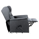 Állítható relaxációs fotel, világosszürke, DOURO