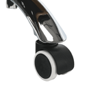 Irodai szék lábtartóval, textilbőr barna, DRAKE