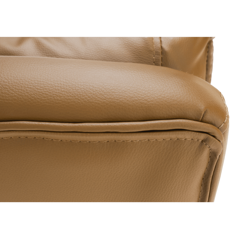 Irodai szék lábtartóval, textilbőr barna, DRAKE