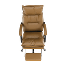 Irodai szék lábtartóval, textilbőr barna, DRAKE