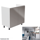 Mosogatószekrény, fehér/szürke extra magasfényű, AURORA D80Z