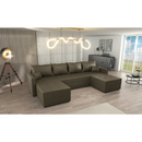 Univerzális ülőgarnitúra, barna, DUAN U UNI