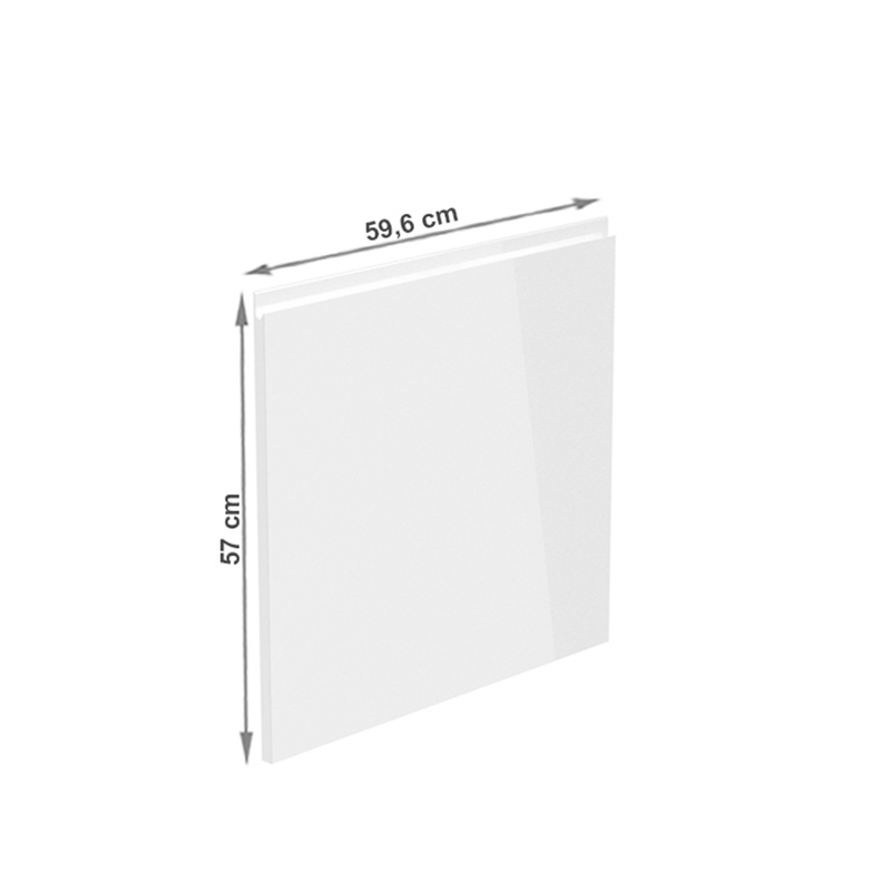 Előlap mosogatógépre, fehér extra magasfényű HG, 59,6x57, AURORA