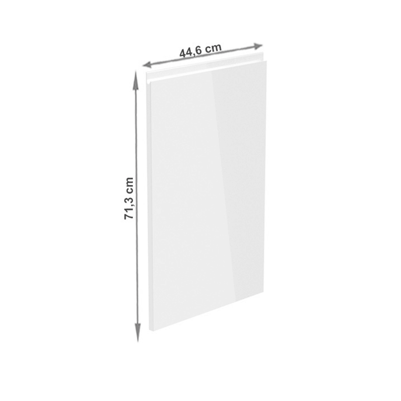 Előlap mosogatógépre, fehér extra magasfényű HG, 44,6x71,3, AURORA