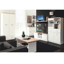 kétajtós szekrény 2D1S, fehér/tölgy sonoma, TOPTY TYP 01