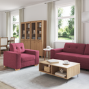 vidaXL Kanapé 3 pcs Szélvörös 221 x 80 x 80 cm Lábbal kevert anyag