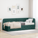 vidaXL Sarokágy keret Sötétzöld 80 x 200 cm szövet