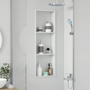 vidaXL Zuhany Niche Fehér 90 x 30 x 9,5 cm Rozsdamentes acél