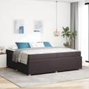 vidaXL Ágykeret matracmal Sötét Barna 200 x 200 cm szövet