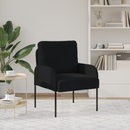 vidaXL Kanapék párnával 55cm Fekete Furnér
