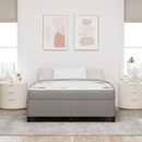 vidaXL Boxrugós ágy matracmal Tópszínű 140 x 190 cm szövet