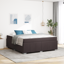 vidaXL Ágykeret matracmal Sötét Barna 180 x 200 cm szövet