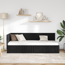 vidaXL Sarokágy keret fejtámlával Fekete 80 cm x 200 cm Bársony