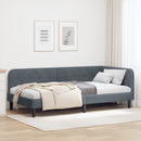 vidaXL Sarokágy keret Sötétszürke 90 x 200 cm Bársony