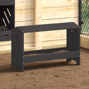 vidaXL Csirke Etető Tál Fekete 81 x 32 x 53,5 cm