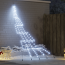 vidaXL LED Karácsonyfák talajráccsal Hideg fehér 306 cm Fém