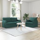 vidaXL Kanapé Szett 2 pcs Sötétzöld 162 x 80 x 85 cm szövet