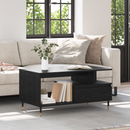 vidaXL Dohányzóasztal fiókkal Fekete tölgy 90 x 49 x 45 cm Faanyag