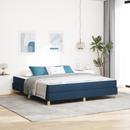 vidaXL Boxrugós ágy matracmal Kék 180 x 200 cm szövet