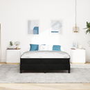 vidaXL Boxrugós ágy matracmal Fekete 140 x 200 cm szövet