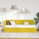 vidaXL Sarokágy keret Sárga 80 x 200 cm Bársony