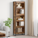 vidaXL Könyvespolc 2 pcs Öreg fa 60 x 30 x 189,5 cm Faanyag