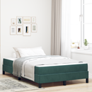 vidaXL Boxrugós ágy matracmal Sötétzöld 120 x 200 cm szövet