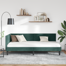 vidaXL Sarokágy keret fejtámlával Sötétzöld 90 cm x 190 cm Bársony